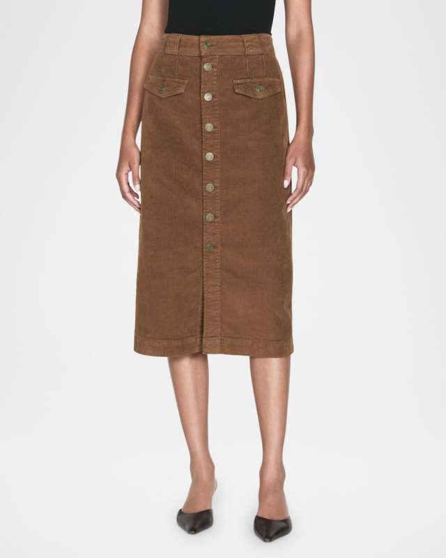 The Penelope Corduroy Midi Skirt
